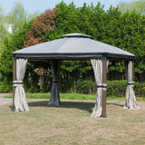 Sunjoy Light Gray Replacement Curtain For Shadow Creek gazebo (10X12 Ft) L-GZ1140PST-C1 Sold At BigLots, view 2