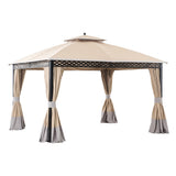 Sunjoy Sesame+Light Brown Replacement Curtain For Oakmont Gazebo (10X12 Ft) L-GZ1188PST-A Sold At BigLots, view 2