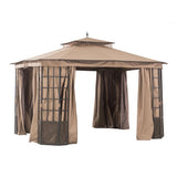Sunjoy Khaki Replacement Curtain For Brenner Gazebo (10X12 Ft) L-GZ1261PST Sold At Homedepot, view 2
