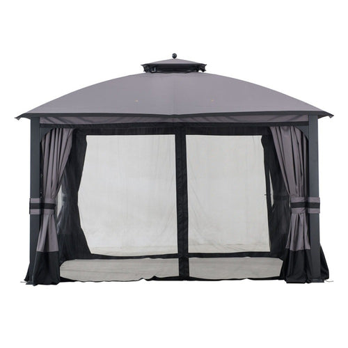 Sunjoy Black Replacement Mosquito Netting For Soft-Top Gazebo (11x13 FT) A101001410 Sold At RONA
