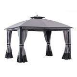 Sunjoy Black Replacement Mosquito Netting For Soft-Top Gazebo (11x13 FT) A101001410 Sold At RONA, view 2