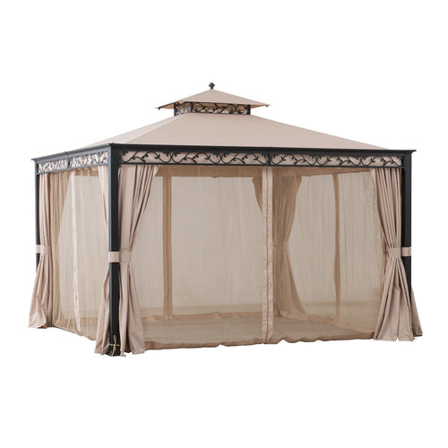 Sunjoy Khaki  Replacement Mosquito Netting For Bewkes Softtop Gazebo (10X12 Ft) A101003202 Sold At SunNest