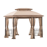 Sunjoy Light Tan+Sesame Replacement Mosquito Netting For Jeffries Octagonal Gazebo (10x12 FT) A101014900 Sold At THD US/THD.COM, view 2