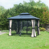 Sunjoy Black  Replacement Mosquito Netting For Lakewood Hard Top Gazebo (10X12 Ft) A102001703/A102001704 Sold At BigLots, view 2