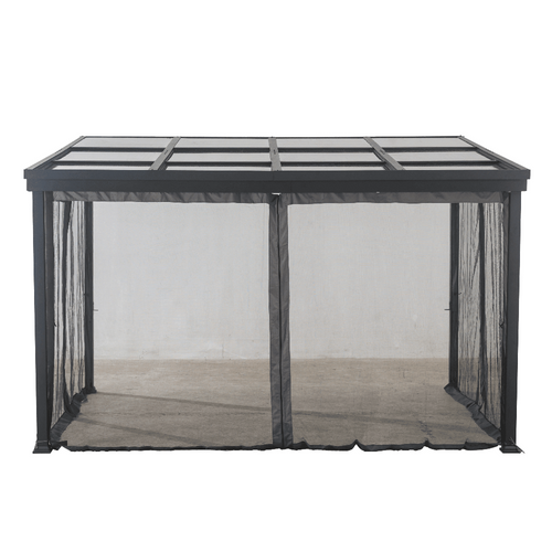 Sunjoy Black+Dark Grey Replacement Mosquito Netting For Lean On PC Top Gazebo A102002101 Sold At Rona