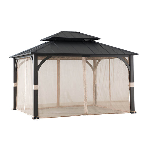 Sunjoy Light tan Replacement Mosquito Netting For Churchill Hard Top Gazebo (11x13 FT) A102011902 Sold At BJ
