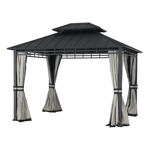 Sunjoy Black Replacement Mosquito Netting For Grand Teton Hard Top Gazebo (10X12 Ft) A102015301 Sold At Big Lots US