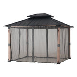 Sunjoy Dark Grey Replacement Mosquito Netting For Winfield Hardtop Gazebo (10X12 Ft) A102023900 Sold At Home Depot, view 2