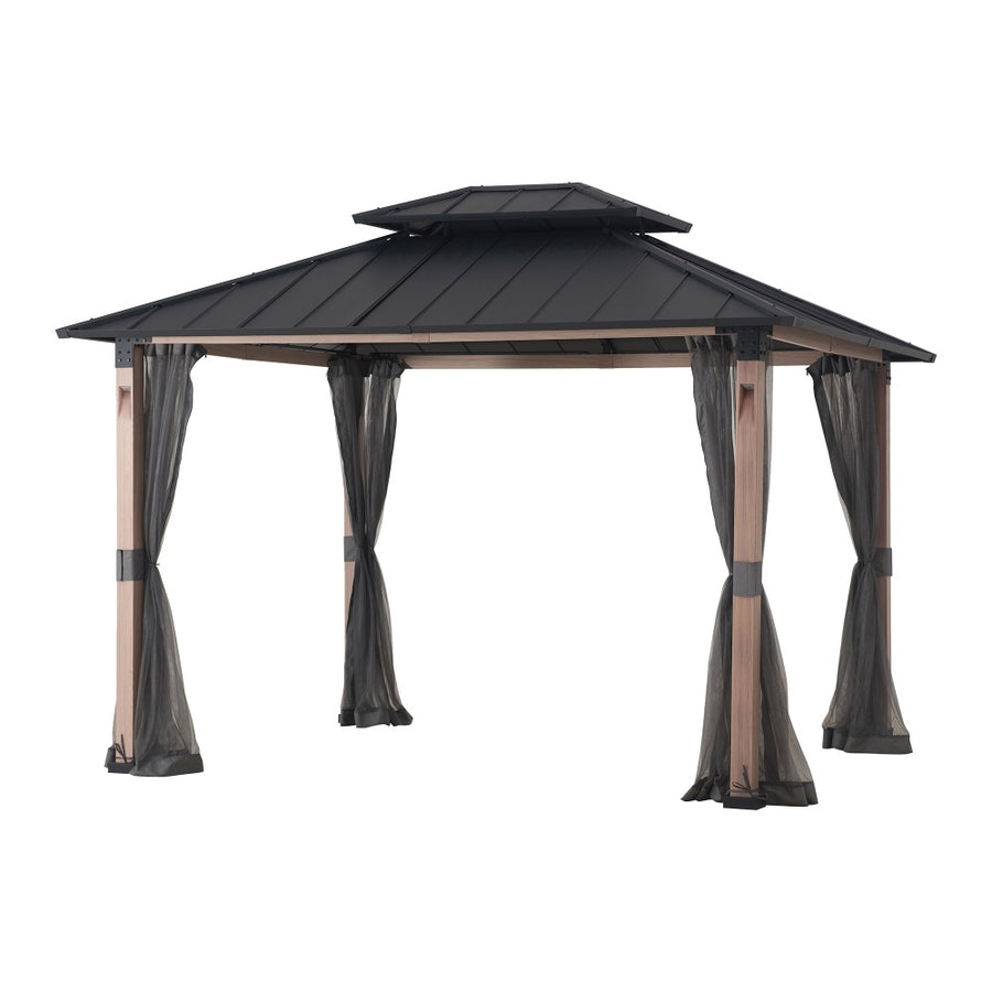 Sunjoy Gray Replacement Mosquito Netting For Hampton Bay Winfield Hardtop Gazebo (10X12 Ft) A102023920
