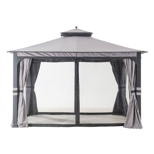 Sunjoy Black Replacement Mosquito Netting For Soft Top Gazebo (10X12 Ft) L-GZ1140PST-G Sold At Lowe's