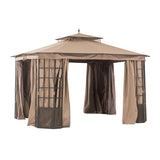 Sunjoy Light Brown Replacement Mosquito Netting For Brenner Gazebo (10X12 Ft) L-GZ1261PST Sold At Homedepot, view 2