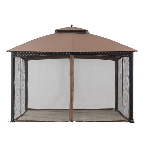 Sunjoy Brown+Khaki Replacement Mosquito Netting For Windsor Gazebo (10X12 Ft) L-GZ717PST-C Sold At Big Lots