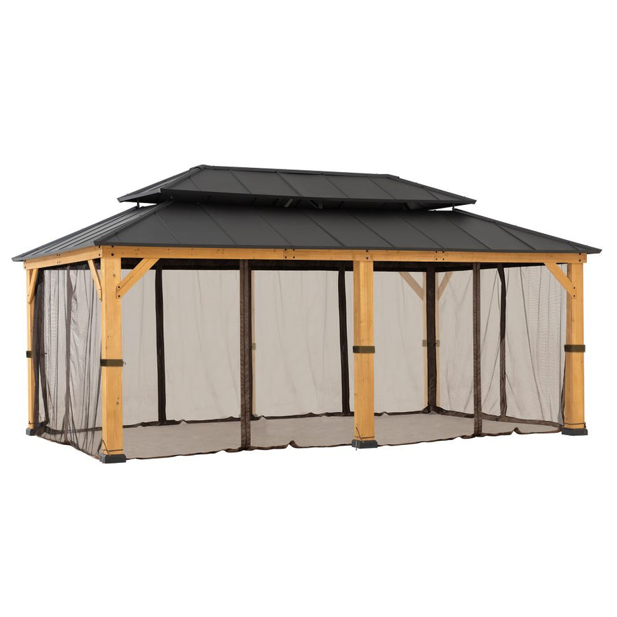 Sunjoy Replacement Gazebo Mosquito Netting Outdoor Panels for 12x20 ft Gazebo