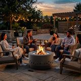 Sunjoy Vulcan Round Smokeless Fire Pit 28", Delta Pattern - Gray, view 2