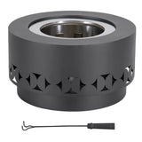 Sunjoy Vulcan Round Smokeless Fire Pit 28", Delta Pattern - Gray, view 3