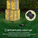 Sunjoy Christmas Light Up Present Boxes with LED Lights 18'', view 4