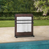 Sunjoy Poolside Drying Rack Towel Valet Holder with 3 Crossbars, view 2
