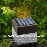 Sunjoy 5-Pack Metal Lattice Garden Fence with Solar Lights - Earth Brown, view 4