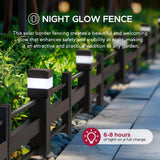 Sunjoy 5-Pack Metal Lattice Garden Fence with Solar Lights - Earth Brown, view 6