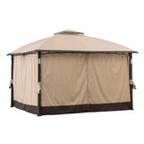 Tan+Brown Replacement Curtain For Moorehead Steel Patio Gazebo (11X13 Ft) A101011500 Sold At Sunjoy, view 2