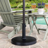 Sunjoy Heavy-Duty Cement-Filled Umbrella Base 30 lbs - Matte Black, view 2