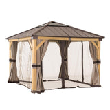Sunjoy Replacement Curtains and Mosquito Netting for 11 ft. ×11 ft. Wood-Framed Gazebos, view 2