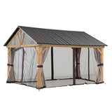 Sunjoy Replacement Curtains and Mosquito Netting for 11 ft. ×13 ft. Wood-Framed Gable Roof Gazebos (W/Netting Tube), view 2