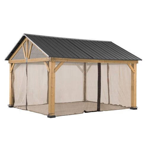 Sunjoy Replacement Mosquito Netting for 13 ft. x 15 ft. Wood-Framed Gable Roof Gazebos (W/Netting Tube)