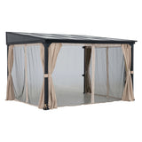 Sunjoy Vista PC-Roof Wall-Mounted Gazebo, 10x12, view 4