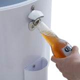 Sunjoy Oasis Rolling Patio Ice Chest Cart 60 Qt with Storage Shelf- Alabaster White, view 4