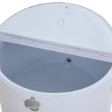 Sunjoy Oasis Rolling Patio Ice Chest Cart 60 Qt with Storage Shelf- Alabaster White, view 6