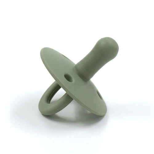 Teal Meal Bibby Silicone Pacifier | Basil