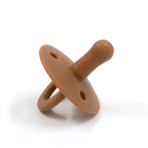 Teal Meal Bibby Silicone Pacifier | Chocolate