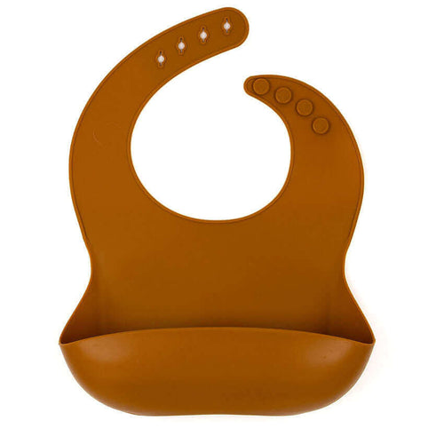 Teal Meal Kids Silicone Bib | Caramel