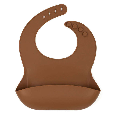 Teal Meal Kids Silicone Bib | Chocolate