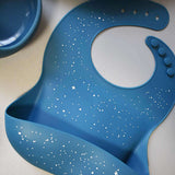 Teal Meal Kids Silicone Bib | Stardust, view 2