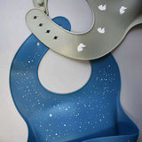 Teal Meal Kids Silicone Bib | Stardust, view 3