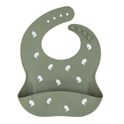 Teal Meal Kids Silicone Bib | Unicorn Dreams