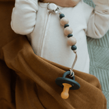Teal Meal Modern Pacifier 2 pack | Coconut Milk + Navy, view 4