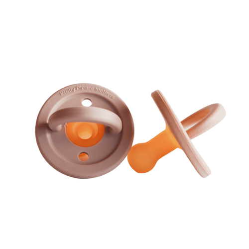 Teal Meal Modern Pacifier 2 pack | Mahogany Rose + Fawn