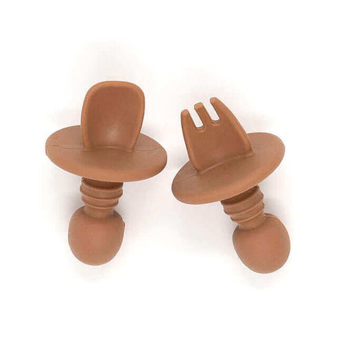 Teal Meal Silicone Mini Utensils (Chocolate)