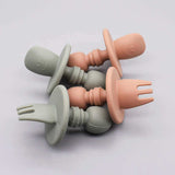 Teal Meal Silicone Mini Utensils (Moon Sand), view 6