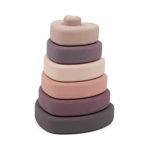 Teal Meal Silicone Stacking Hearts