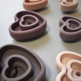 Teal Meal Silicone Stacking Hearts, view 4