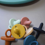 Teal Meal Silicone Teething Pacifier | Navy Blue, view 6