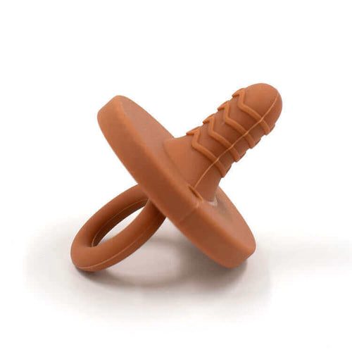 Teal Meal Silicone Teething Pacifier | Butternut squash