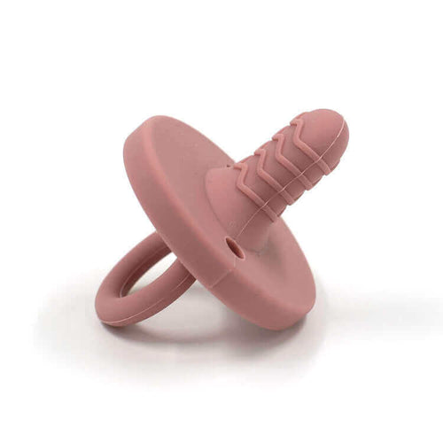 Teal Meal Silicone Teething Pacifier | Desert Rose
