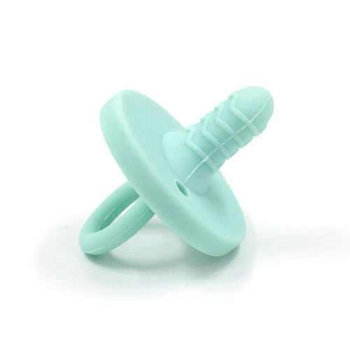 Teal Meal Silicone Teething Pacifier | Turquoise