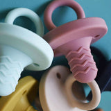 Teal Meal Silicone Teething Pacifier | Turquoise, view 2