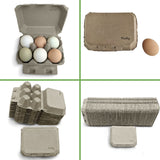 TeraGanix Half Dozen Egg Cartons - Henlay Blank Flat Top, Six Pack, 2 colors, 20 or 100, view 2